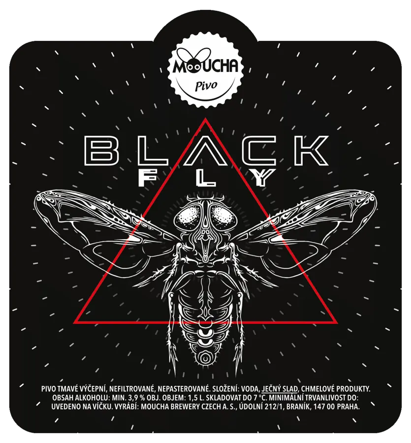 Etiketa piva Black Fly 10