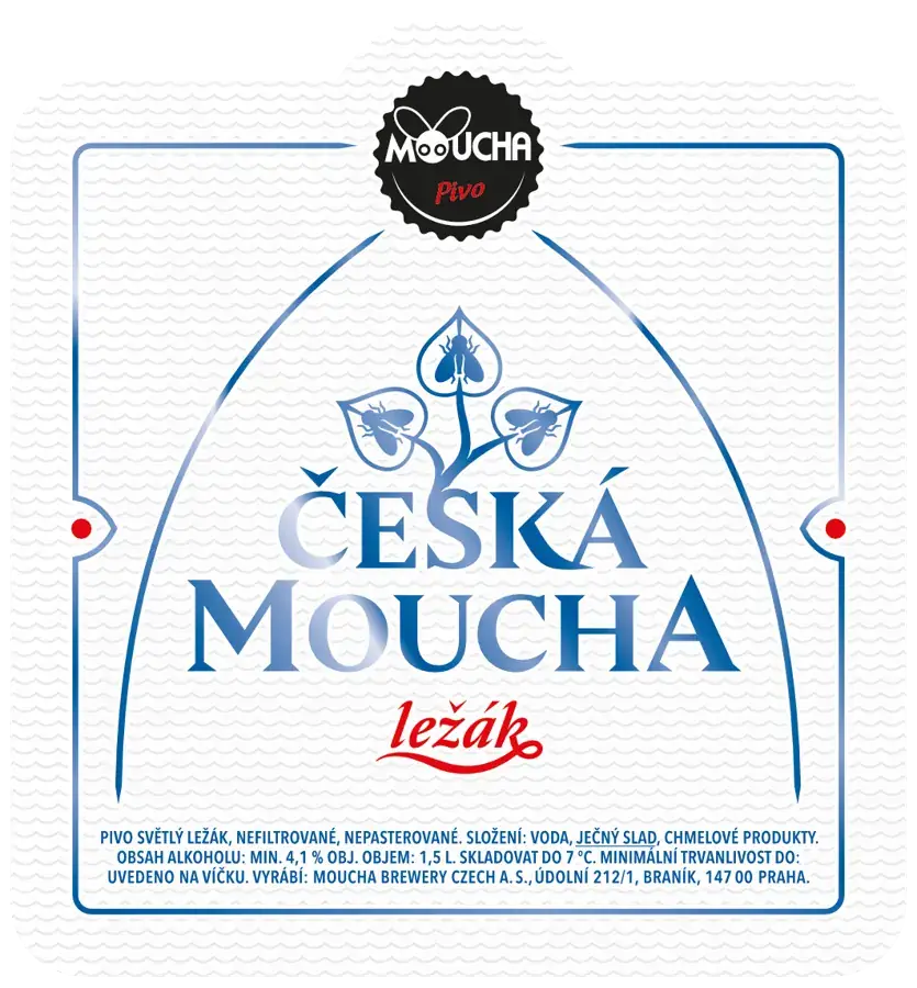 Etiketa piva Česká Moucha 11
