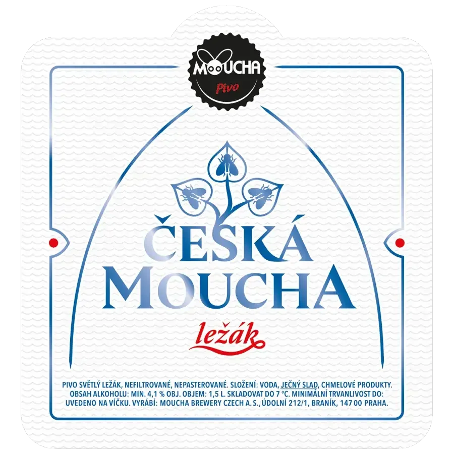Etiketa piva Česká Moucha 11