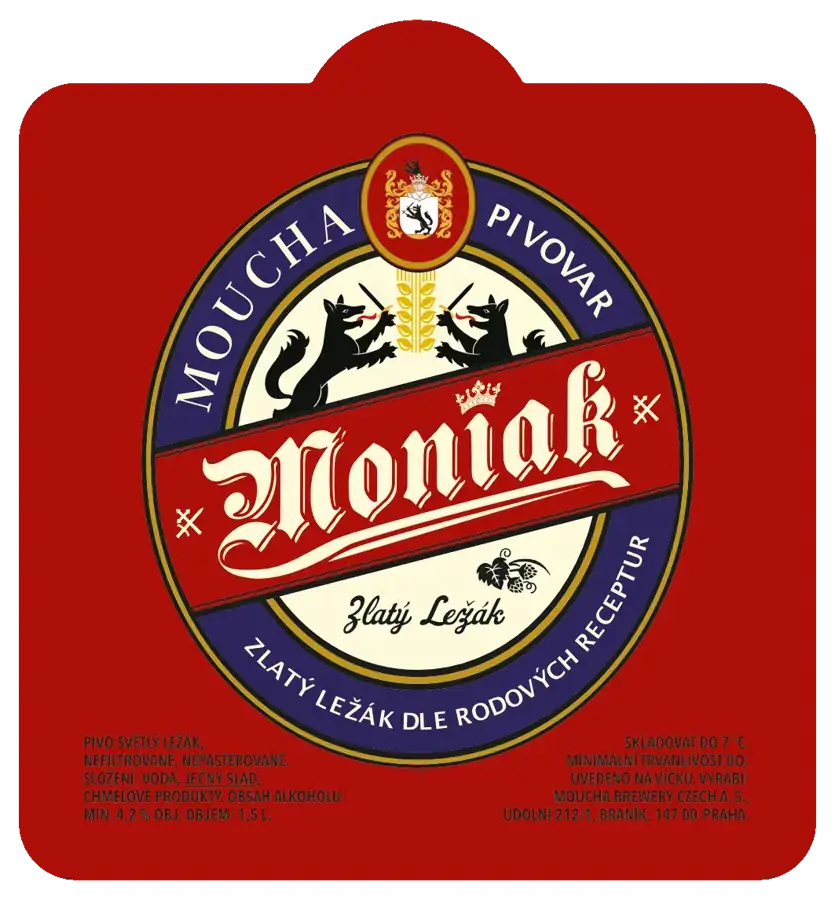Etiketa piva Moniak 12