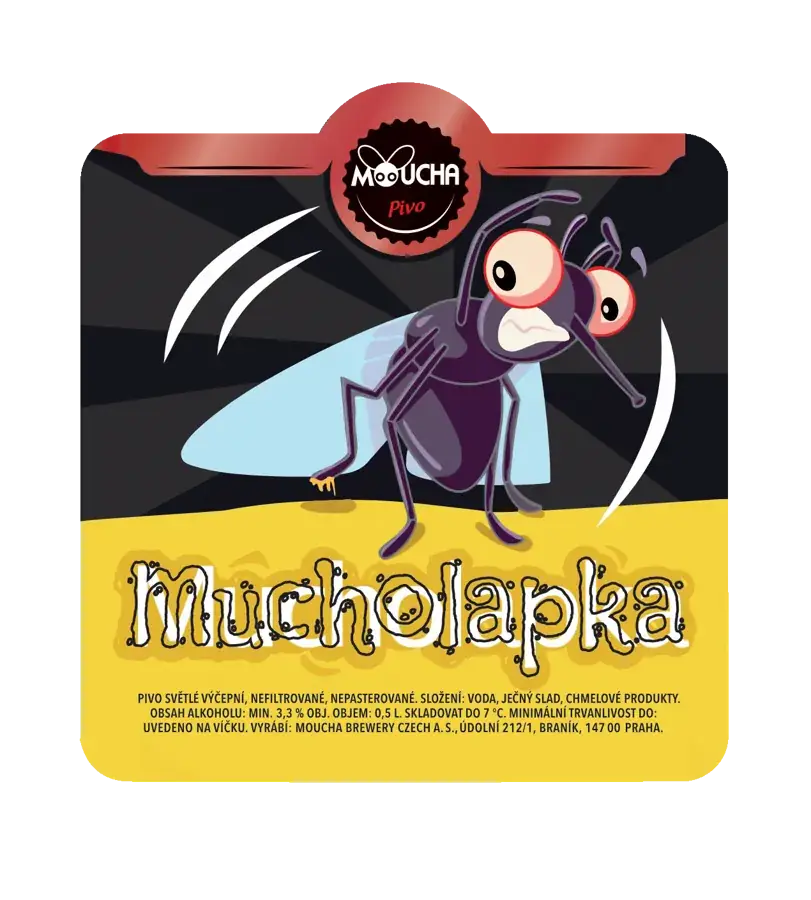 Etiketa piva Mucholapka 10
