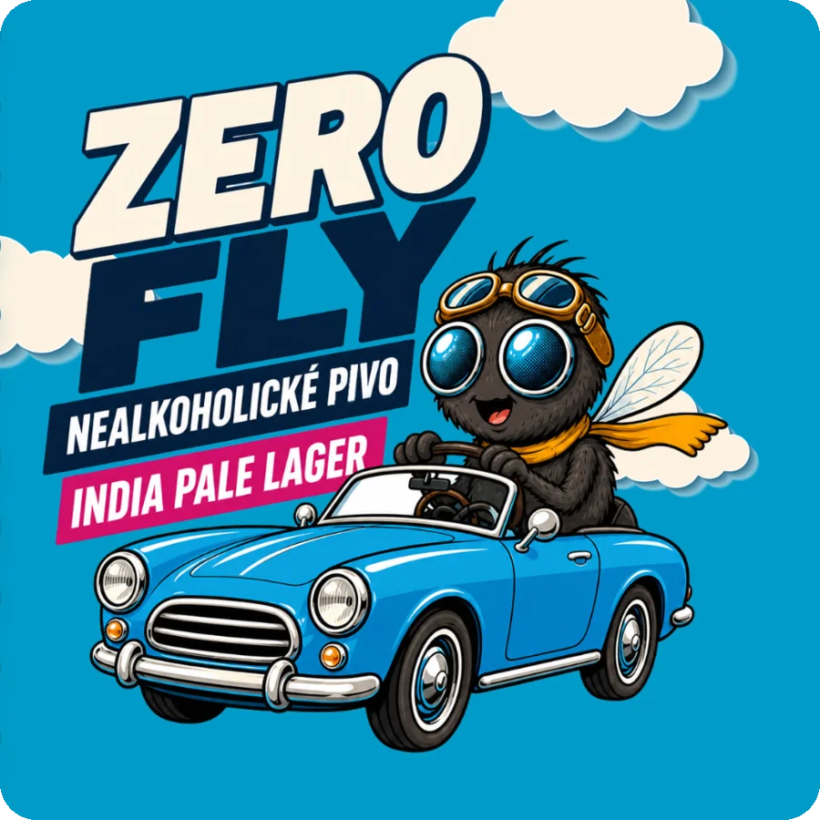 Etiketa piva Zero Fly
